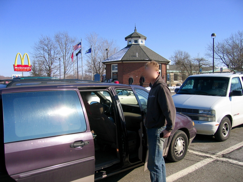 Somewhere along an ill-advised road trip from Syracuse to Chicago in November 2005. Surprisingly, this was the only road trip taken with this van that actually went off without any mechanical issues.